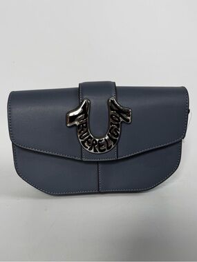 NEW True Religion Blue Shoulder Bag with Signature Logo Accent *Missing Strap*